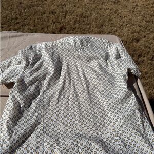 Ted Baker Blue and White Geometric Casual Shirt